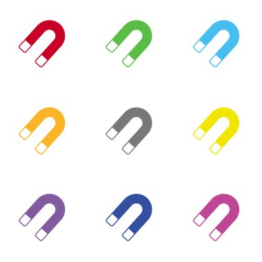 Web ve mobil için mıknatıs simgesi