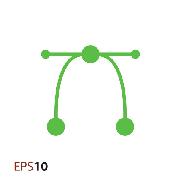 Vektor grafik bezier ikonen för webb och mobil — Stock vektor