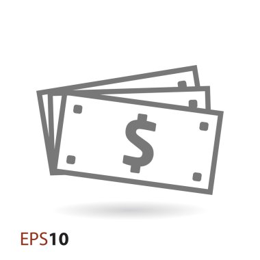 Web ve mobil için dolar faturaları simge