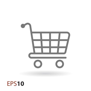 Alışveriş arabası simgesi web ve mobil