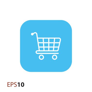 Alışveriş arabası simgesi web ve mobil