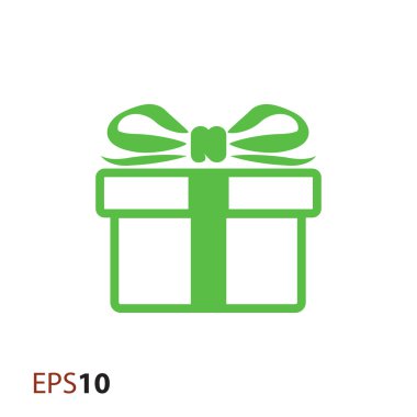 Web ve mobil hediye kutusu simgesini