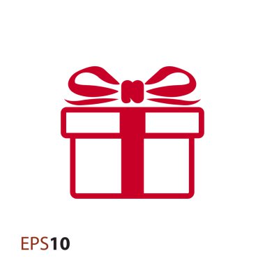 Web ve mobil hediye kutusu simgesini