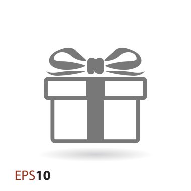 Web ve mobil hediye kutusu simgesini