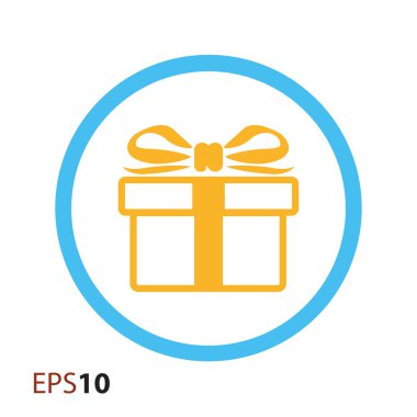 Web ve mobil hediye kutusu simgesini