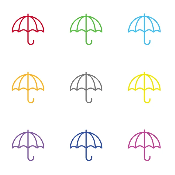 Icono de paraguas para web y móvil — Vector de stock