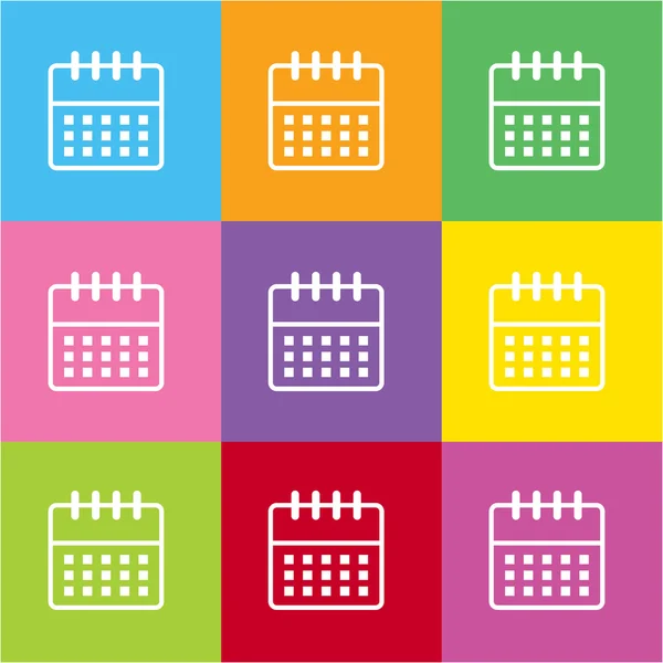 Εικονίδιο ημερολογίου για web και κινητά — Διανυσματικό Αρχείο