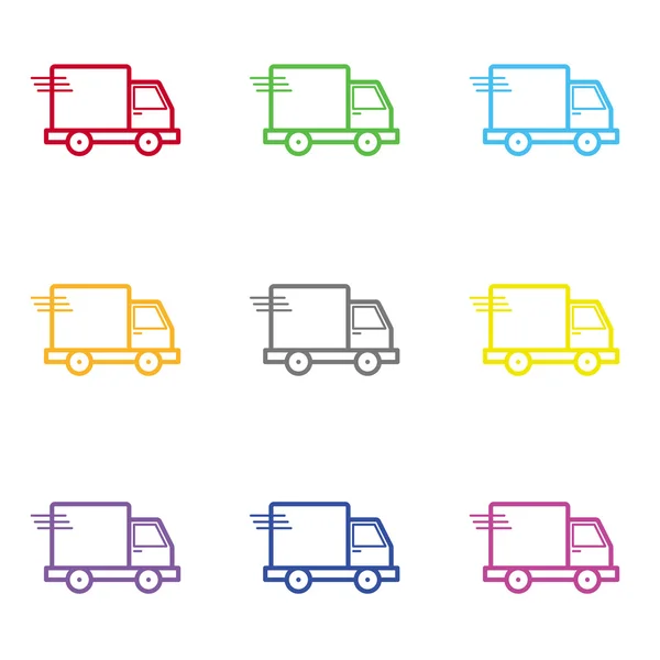 Schnelle Lieferwagen-Ikone für Web und Handy — Stockvektor
