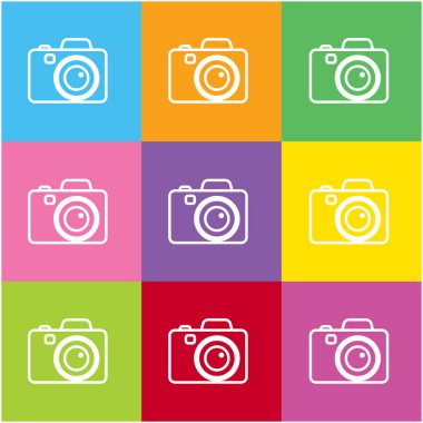 Digital camera icon for web and mobile
