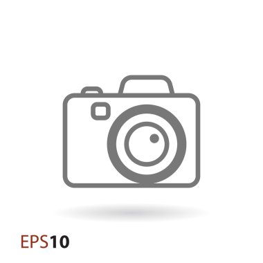 Digital camera icon for web and mobile