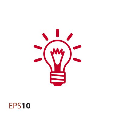 Web ve mobil için ampul simgesi