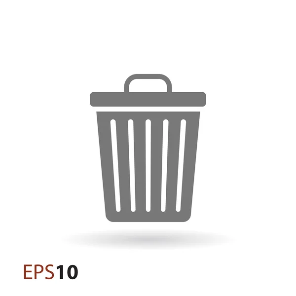Icône poubelle pour web et mobile — Image vectorielle