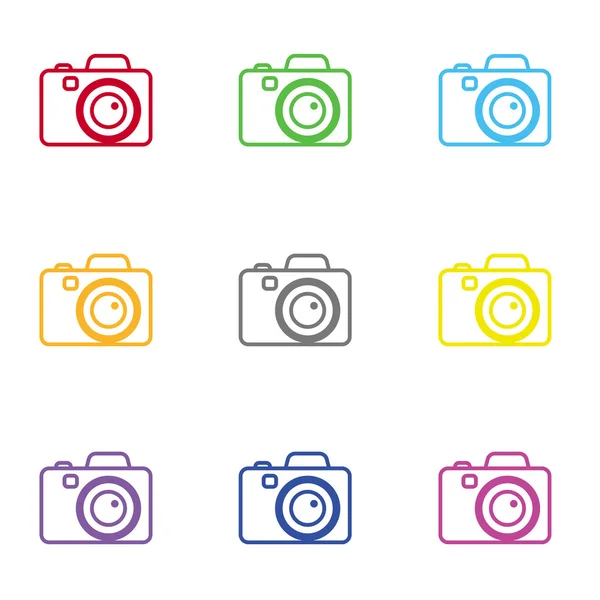 Digital camera icon for web and mobile — Stock Vector