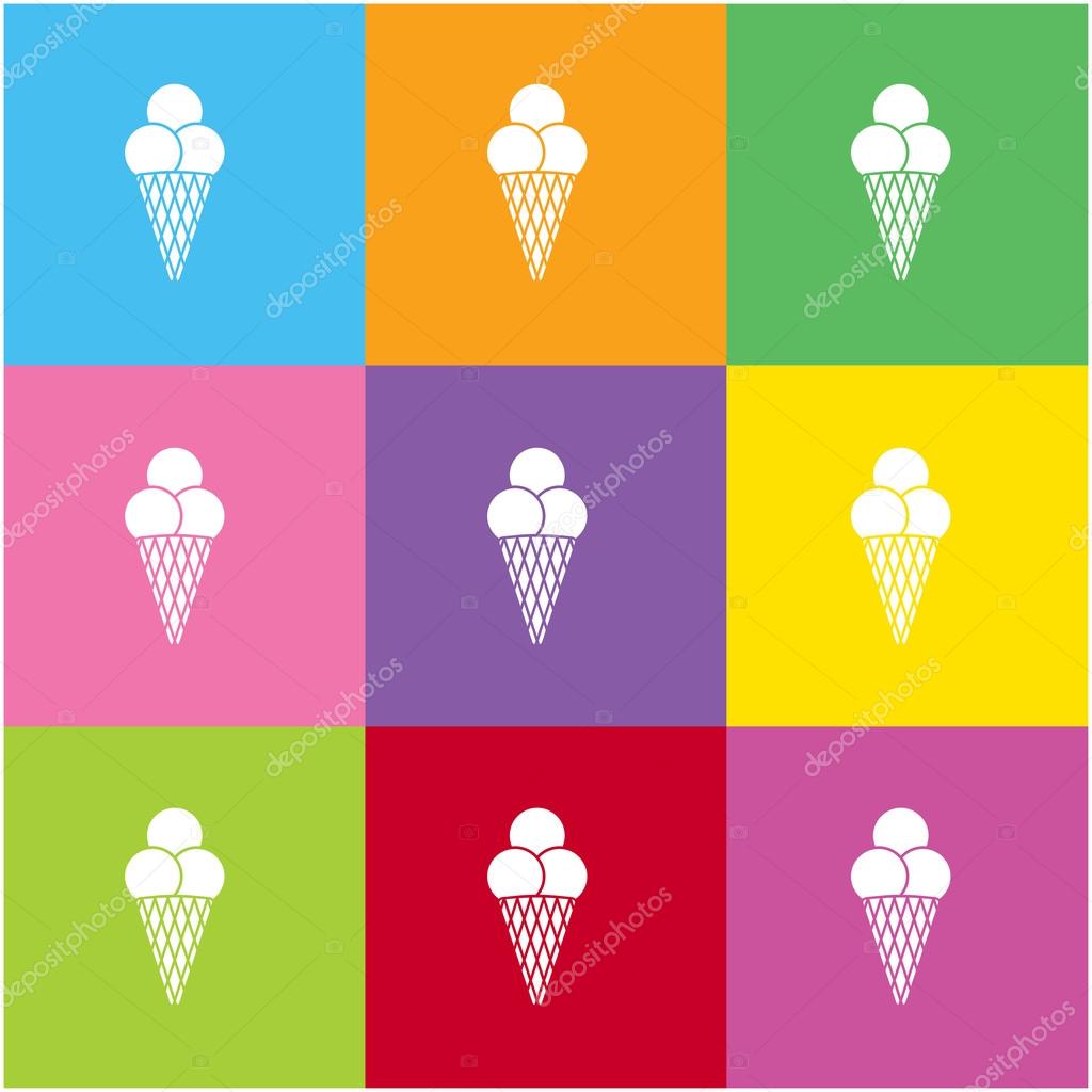 Ice cream icon for web and mobile