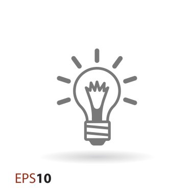 Web ve mobil için ampul simgesi