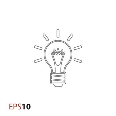 Web ve mobil için ampul simgesi