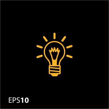 Web ve mobil için ampul simgesi