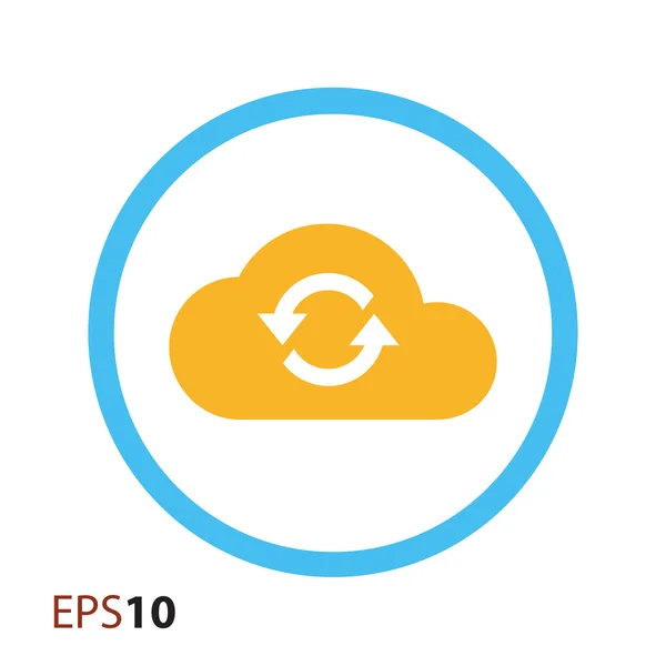 Cloud sync-pictogram voor web en mobiel — Stockvector