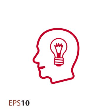 Fikir web ve mobil için zihin simgesini