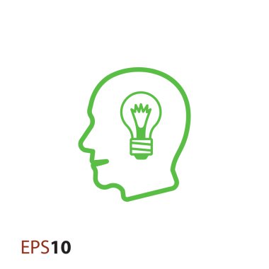 Fikir web ve mobil için zihin simgesini