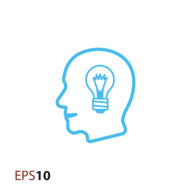 Fikir web ve mobil için zihin simgesini