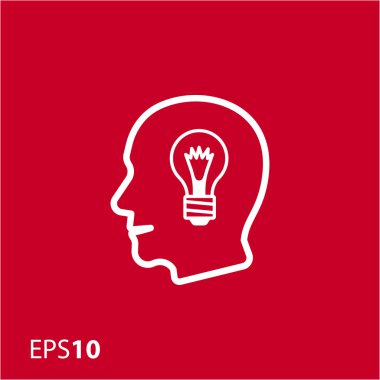 Fikir web ve mobil için zihin simgesini