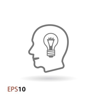 Fikir web ve mobil için zihin simgesini