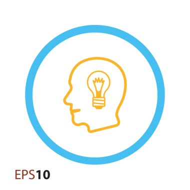 Fikir web ve mobil için zihin simgesini