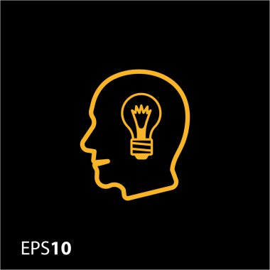 Fikir web ve mobil için zihin simgesini