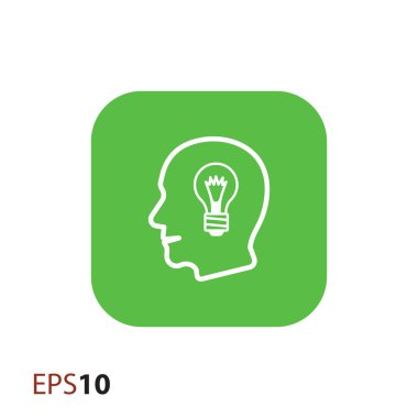 Fikir web ve mobil için zihin simgesini