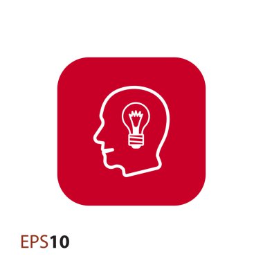 Fikir web ve mobil için zihin simgesini