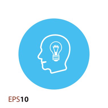 Fikir web ve mobil için zihin simgesini