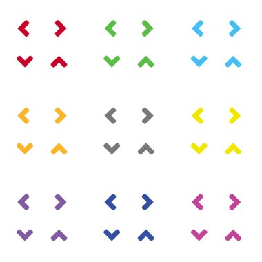 Web ve mobil için yukarı sol sağ aşağı okları