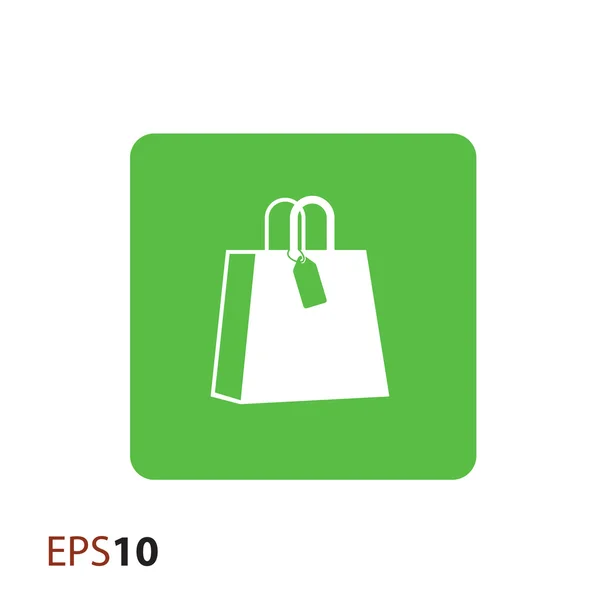 Saco de papel com ícone de etiqueta de preço para web e celular —  Vetores de Stock