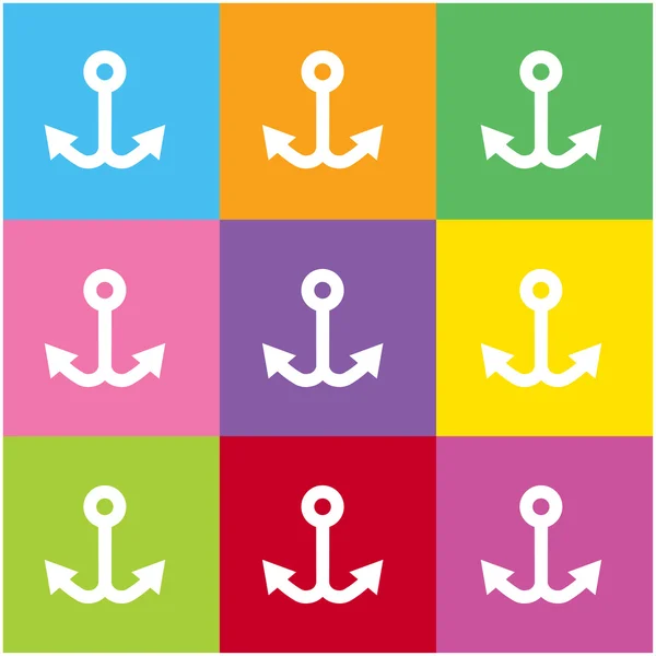 Anchor icon for web and mobile — Stock Vector