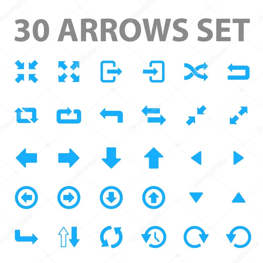 30 Arrows set for web and mobile