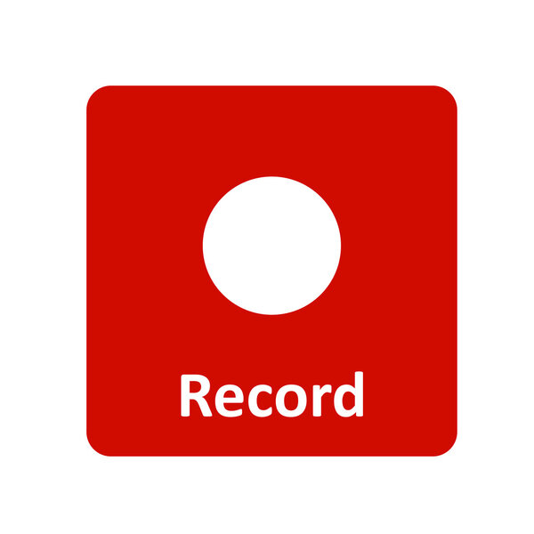 Record icon for web and mobile