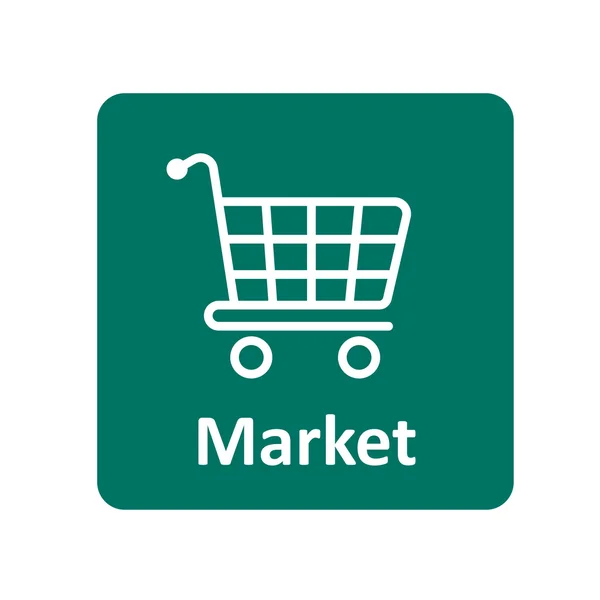 Market Trolley Icon für Web und Mobile — Stockvektor