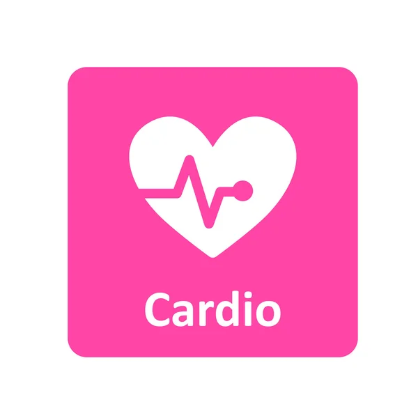 Cardio serce stopy ikona dla internetowych i mobilnych — Wektor stockowy