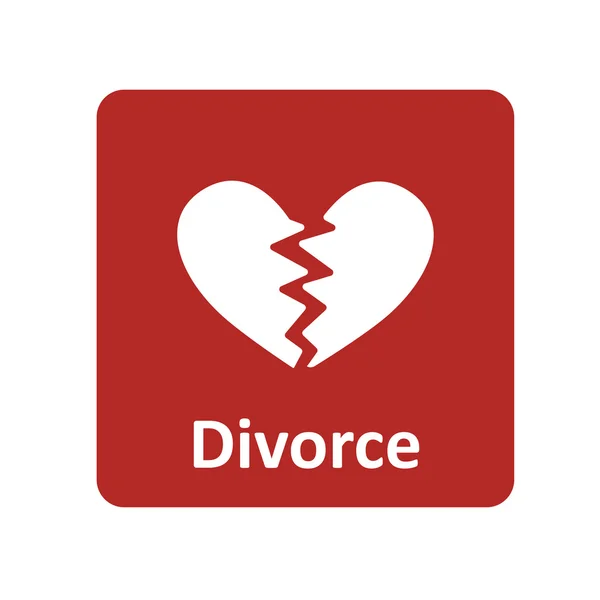 Icono de divorcio para web y móvil — Vector de stock