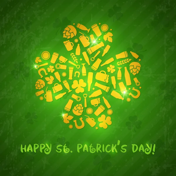 Του St. Patrick ημέρα μπύρα σκάφη αφίσα — Διανυσματικό Αρχείο
