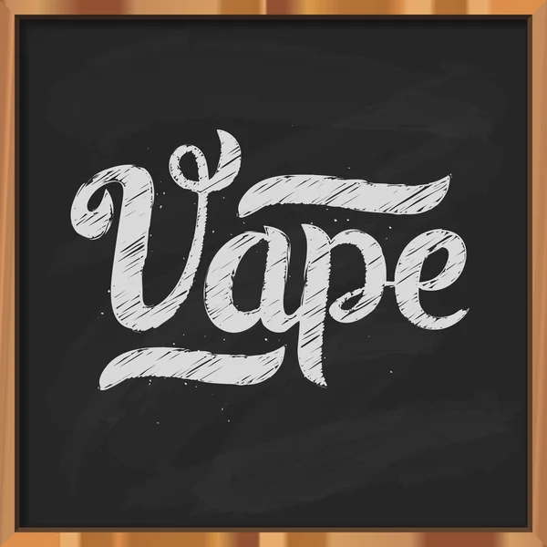 Vektor-Vape-Schriftzug Logo auf einem Tafelhintergrund — Stockvektor