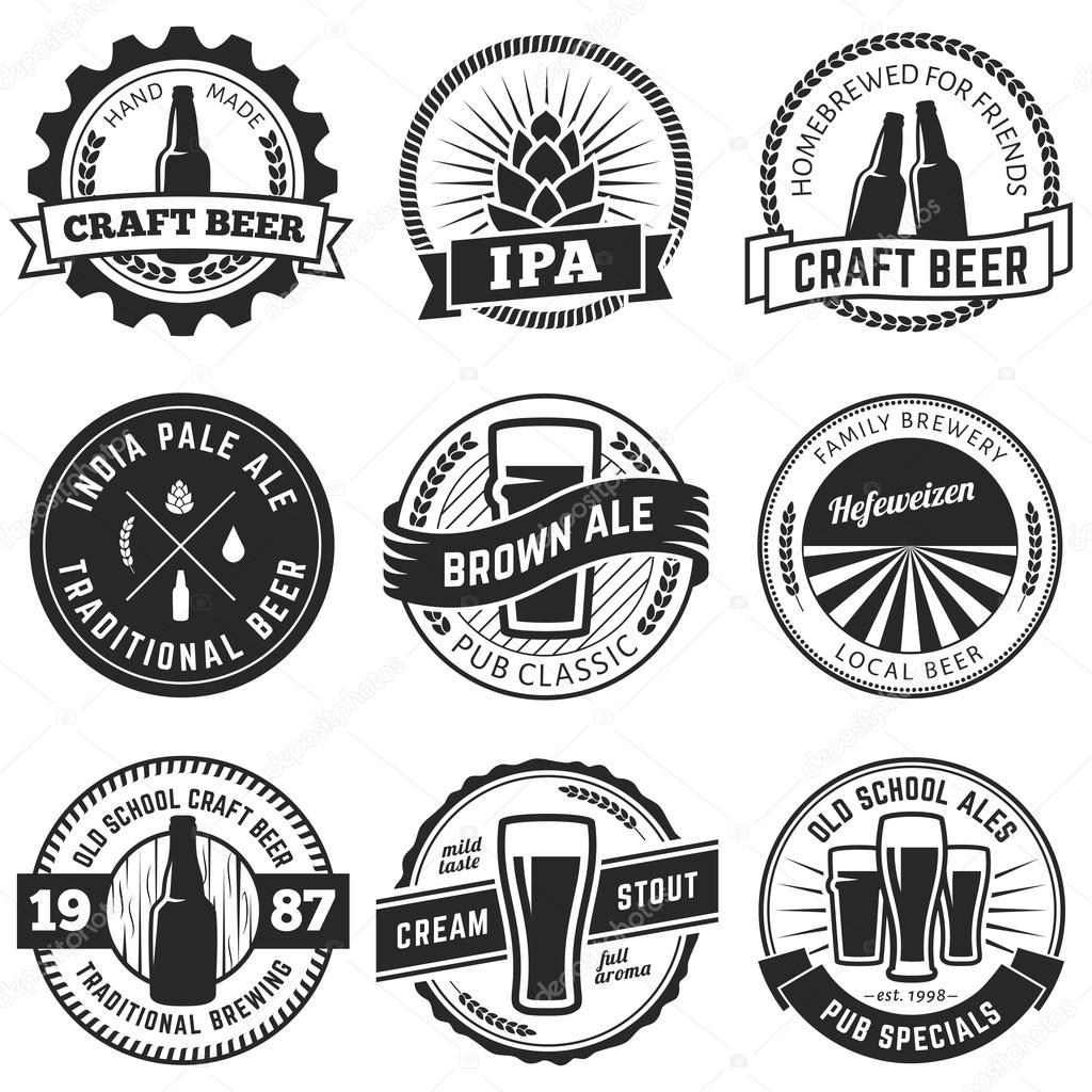 Craft Beer Labels Stock Vector Image By C Nihilart