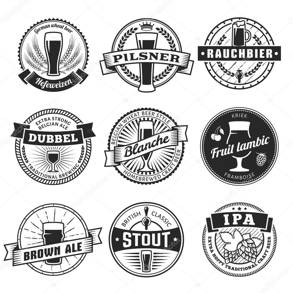 Craft beer labels — Stock Vector © NihilArt 85788344