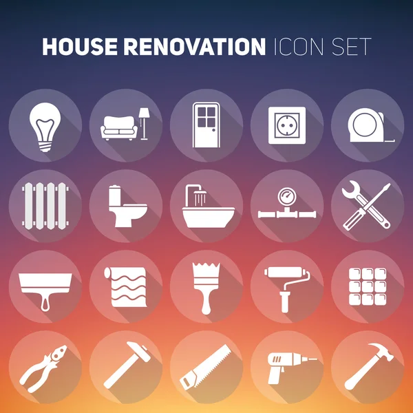 Vektör ev yenileme simgeler