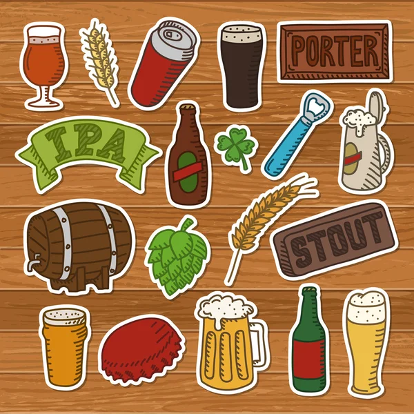 Vektör zanaat bira karalamalar
