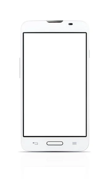 White smartphone isolated on white — Stock Photo, Image