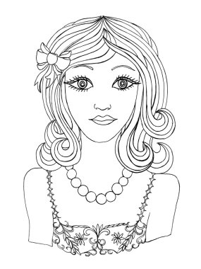 Güzel romantik girl.llustration Prenses gir.girl poster