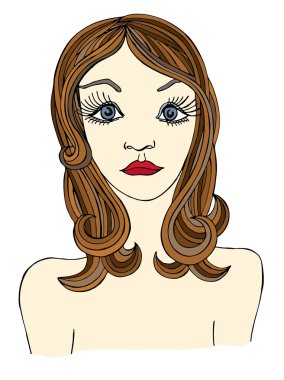 Güzel romantik girl.llustration Prenses gir.girl poster