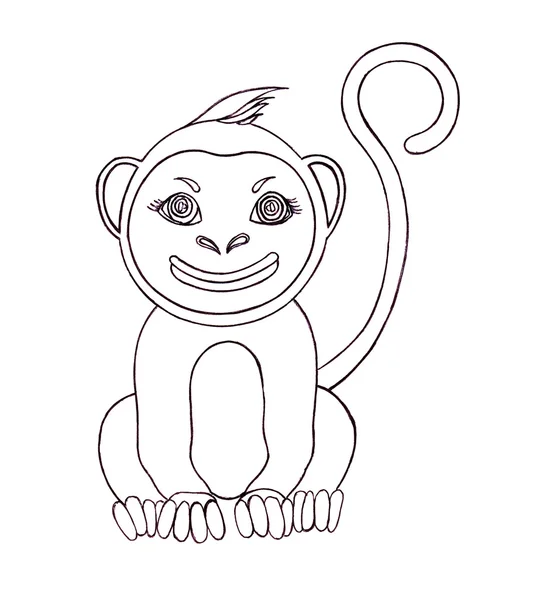 Cheerful monkey. Smiles. 2016 — Stock Photo, Image